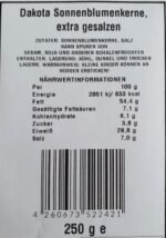 Meinbazar Dakota Schwarz Sonnenblumenkerne EXTRA gesalzen und geröstet 250g – Bild 2