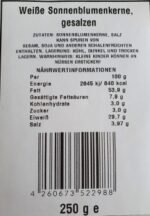 Meinbazar Weiß Sonnenblumenkerne gesalzen und geröstet 250g – Bild 2