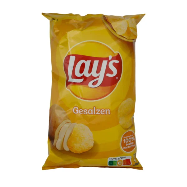 Gesalzen Lay's | Knusprige Kartoffelchips | Mit Meersalz | 150 g