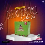 JOHNS Cubes Naturkohle 28mm 1kg (28 Stück) Shisha Kohle – Bild 3