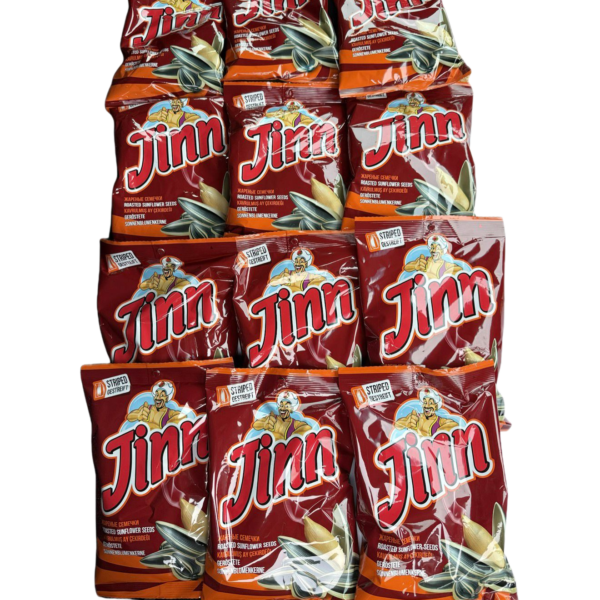 Jinn Sonnenblumenkerne 12x 250 g – geröstet, ungesalzen, gestreift – hochwertiger Snack