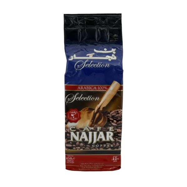 Kaffee Café Najjar | Selection Arabica 100% | Reiner brasilianischer gemahlener Kaffee | Café Najjar Kahve | %100 Arabica Seçkisi | Saf Brezilya Öğütülmüş Kahvesi | 450 g
