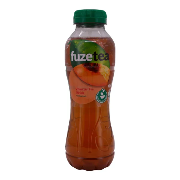 Erfrischungsgetränk Fuze Tea | Schwarzer Tee Pfirsich | Mit natürlichem Pfirsichgeschmack | Fuze Tea Ferahlatıcı İçecek | Şeftalili Siyah Çay | Doğal Şeftali Aromalı | 0,4 L