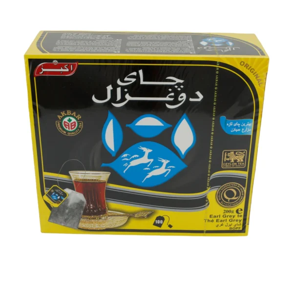 Tee Do Ghazal | Earl Grey | Aromatischer Ceylon Schwarztee mit Bergamotte, 100 Beutel | Do Ghazal Çay | Earl Grey | Bergamot Aromalı Seçkin Seylan Siyah Çayı, 100 Poşet | 200 g