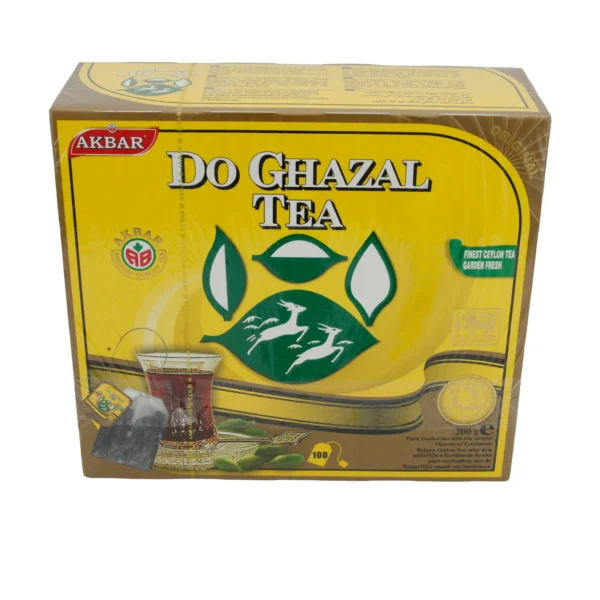 Schwarztee Do Ghazal | Ceylon Schwarztee | 100 Teebeutel | Do Ghazal Siyah Çay | Seylan Siyah Çayı | 100 Süzen Poşet | 200 g