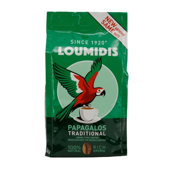 Kaffee Loumidis Papagalos | Griechischer Mokka Kaffee | Loumidis Papagalos Kahve | Yunan Usulü Kahve / Moka | 194 g