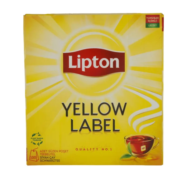 Schwarzer Tee Lipton | Yellow Label | 100 Teebeutel | Lipton Siyah Çay | Yellow Label | 100 Süzen Poşet | 150g