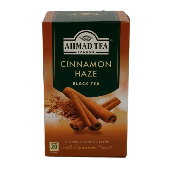 Ahmad Tea Cinnamon Haze | Schwarzer Tee mit Zimt | 20 Teebeutel | Würzig & Aromatisch | 40g