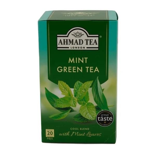 Grüntee Ahmad Tea | Mint Green Tea | Mit Minzblättern | Ahmad Tea Yeşil Çay | Mint Green Tea | Nane Yapraklı | 20 Teebeutel