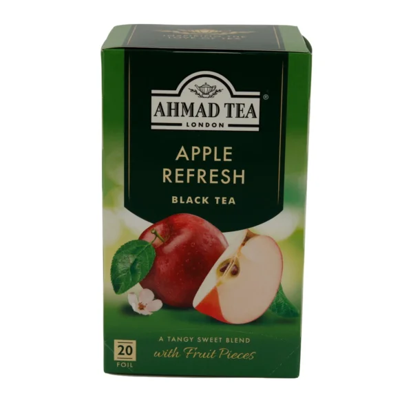Schwarztee Ahmad Tea | Apple Refresh | Mit Fruchtstücken | Ahmad Tea Siyah Çay | Apple Refresh | Meyve Parçacıklı | 20 Teebeutel