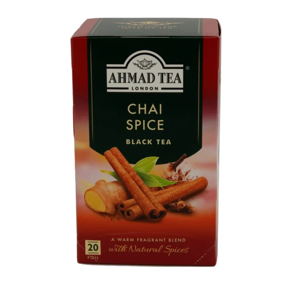 Schwarztee Ahmad Tea | Chai Spice | Mit Zimt & Ingwer  | Ahmad Tea Siyah Çay | Chai Spice | Tarçın & Zencefilli | 20 Teebeutel