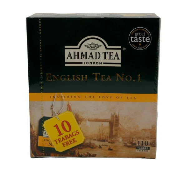 Schwarztee Ahmad Tea | English Tea No.1 | Mit Bergamotte-Aroma | 110 Teebeutel Ahmad Tea Siyah Çay | English Tea No.1 | Bergamot Aromalı | 110 Süzen Poşet