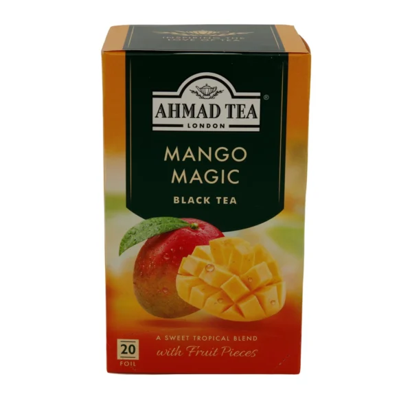 Schwarztee Ahmad Tea | Mango Magic | Mit Mango & tropischem Aroma | 20 Teebeutel | Ahmad Tea Siyah Çay | Mango Magic | Mango & Tropikal Aromalı 40g